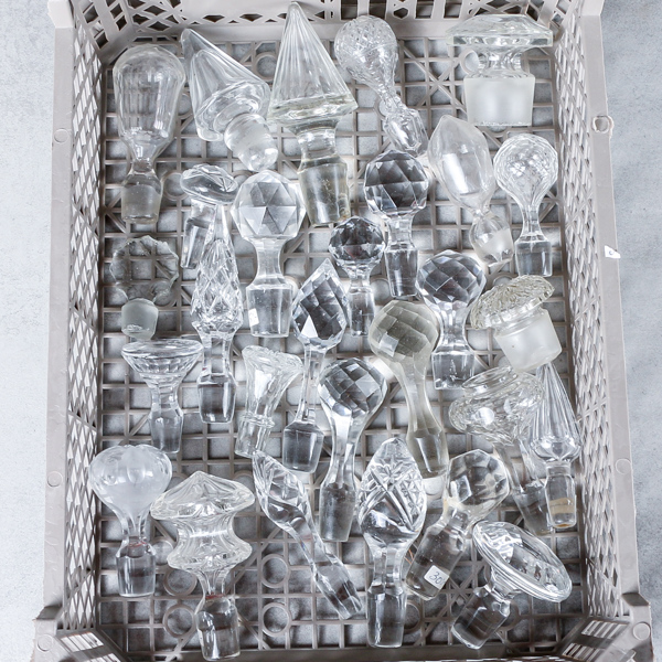 Karaffproppar, kristall, 1800/1900-tal