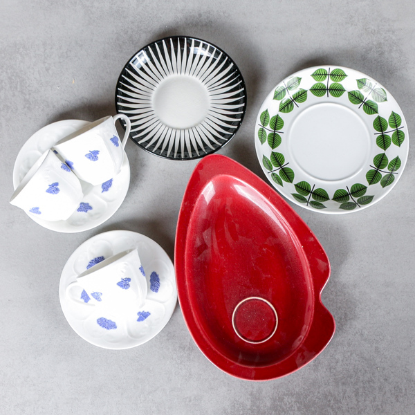 Parti fat, "Zebra", "Berså", "Tea"