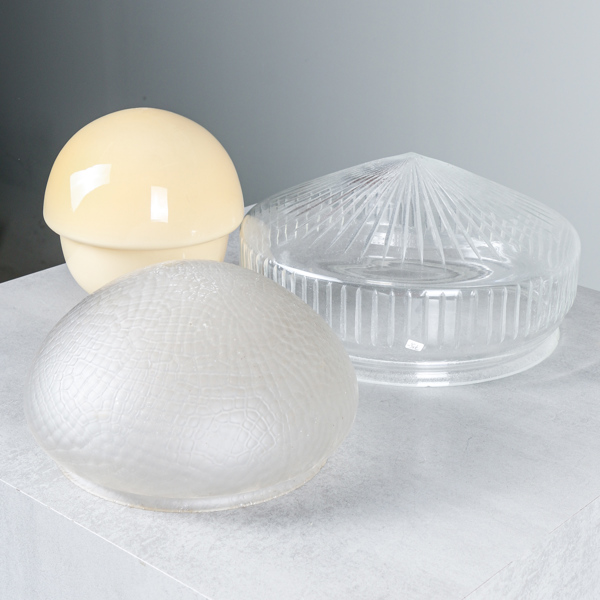 Lampkupor, glas, 3 st