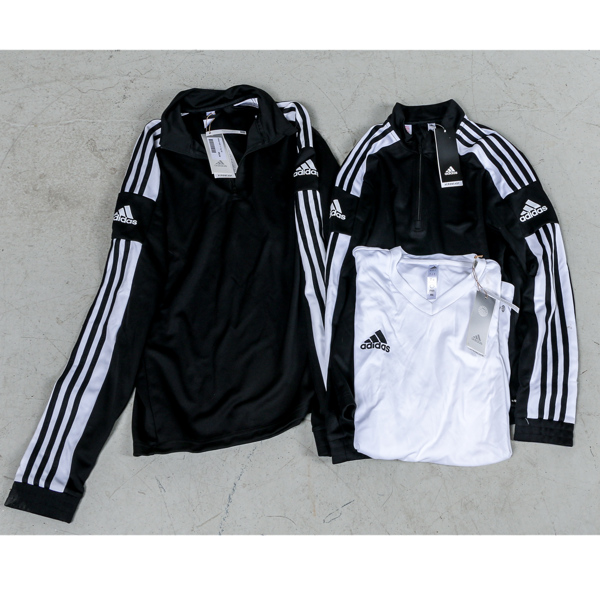 Träningsjackor 2 st, samt 1 st t-shirt, Adidas, strl M/l