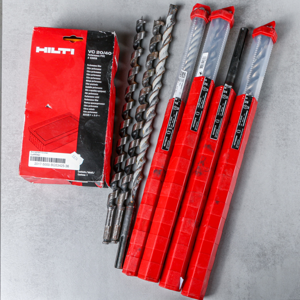 Hilti, borr, 7 st, bla Ø 16, 24, 25, 28 mm