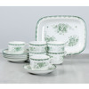 Rörstrand, "Grön Anna", tekoppar med fat, 6 dlr