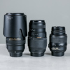Objektiv, 3 st, Nikon Nikkor AF-P, 70-300, Nikon 18-55, Sigma 70-3300