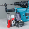 Borrhammare, Makita DHR243, med batteri, schuck och borr