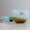 Konstglas, 2 delar Bertil Vallien Boda-Åfors, 1 st skål Kjell Engman