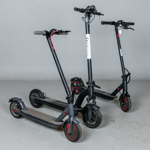 Elsparkcyklar, 3 st, renoveringsobjekt, cykelhjul