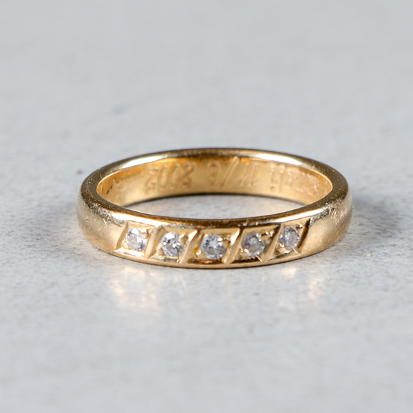 Ring, Guld 18k, 4.0g, 5st diamanter 0.10ct