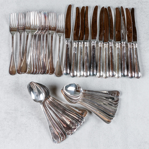 Besticksuppsättning, 48 delar, silver, GAB