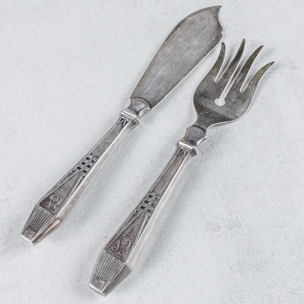 Uppläggningsbestick, 2 delar, silver, Finland, 134g