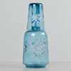 Karaff med glas, handmålad dekor, 1800/1900-tal