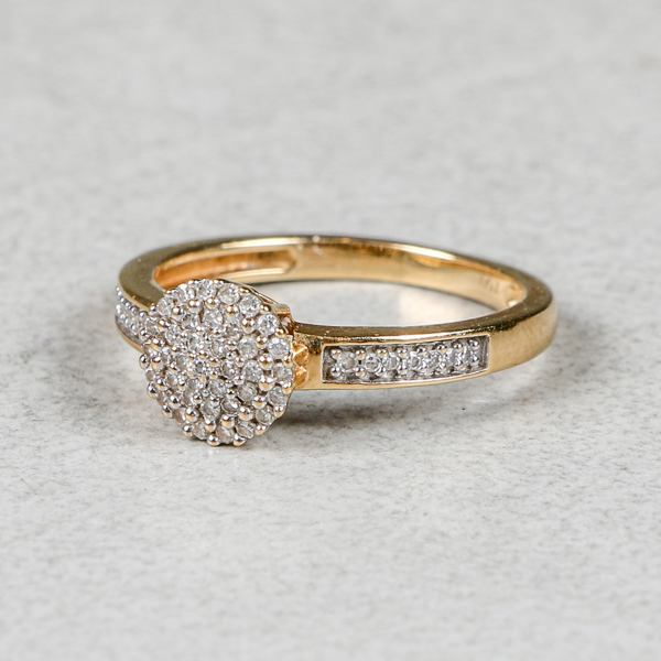 Diamantring, Guld 18k, 2.5g, 0.12ct