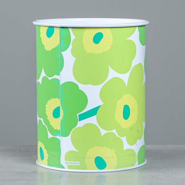 Marimekko, papperskorg, plåt