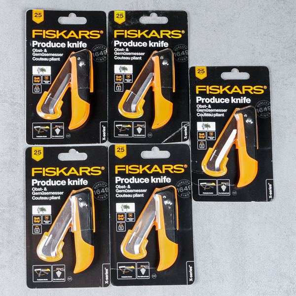 Skördeknivar, 5 st, Fiskars, oanvända