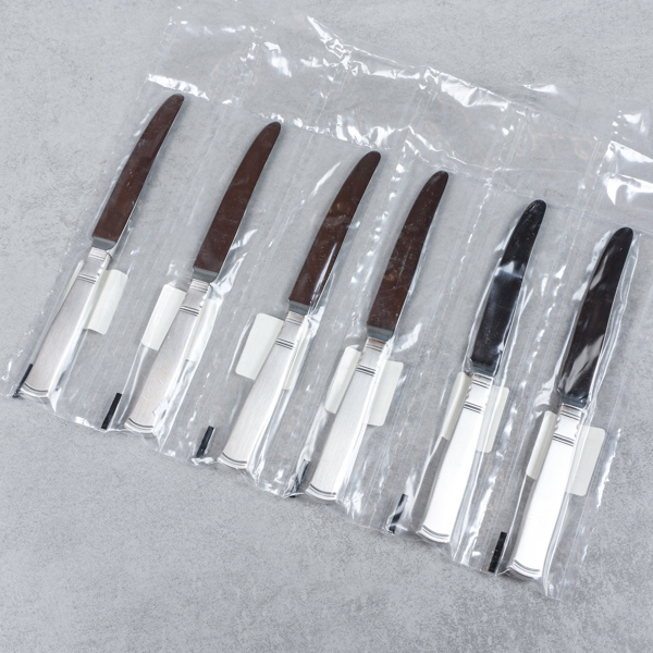 Knivar, 6st, silver, "Rosenholm", 300g