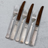 Knivar och gafflar, 3+3st, silver, "Rosenholm", 177g
