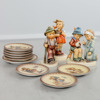 Figuriner, 3 st, samt 9 fat, MJ Hummel, Goebel