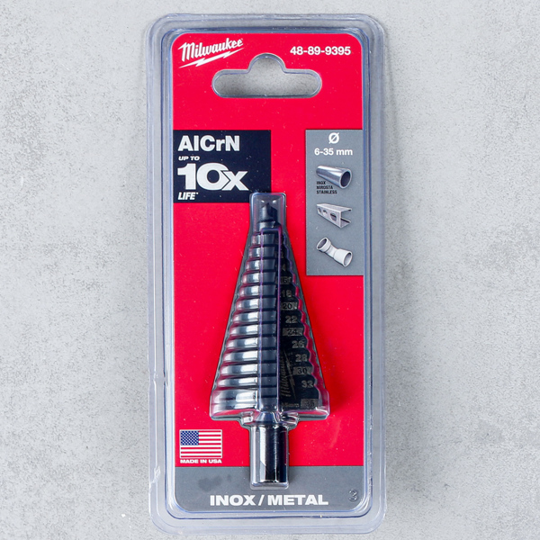 Stegborr, Inox/metal, Milwaukee, Ø 6-35 mm, modell 48-89-9395