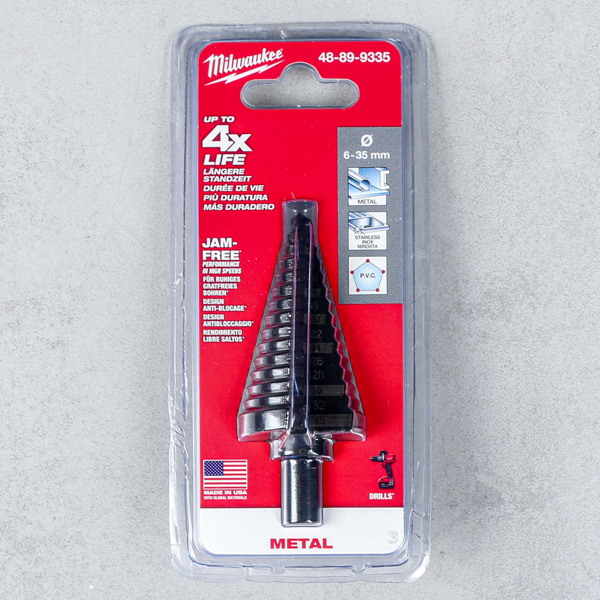 Stegborr, metal, Milwaukee, Ø 6-35 mm, modell 48-89-9335
