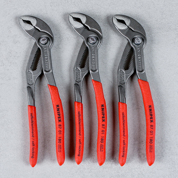 Knipex, polygriper, 3 st, 8701180, oanvända
