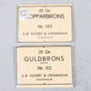 Guldbrons, 25g, samt Kopparbrons, 25 g, AB Alfort & Cronholm
