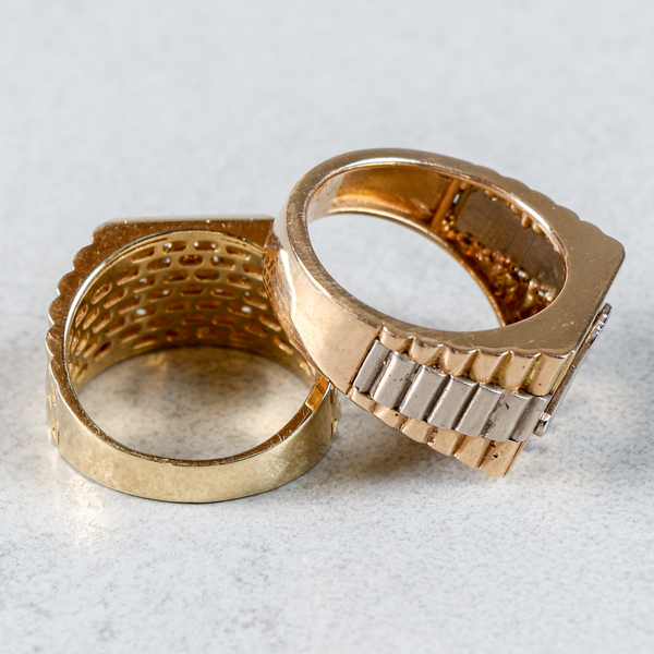 Guldföremål, 2 delar, 18k, 24.3g