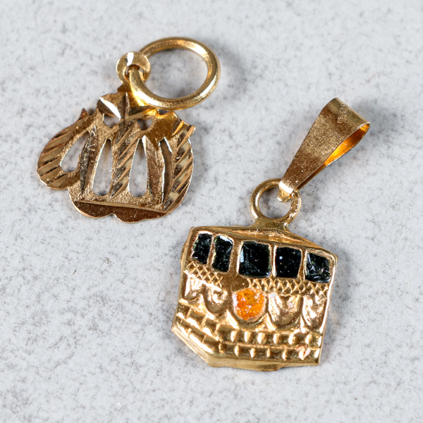Hängen, 2st, guld 18k, 1.5g