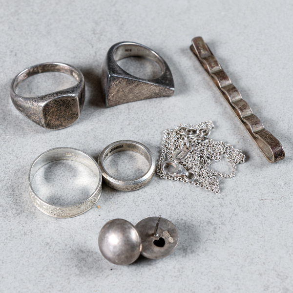 Smycken, 7 delar, Silver, 32g