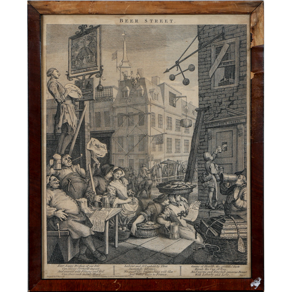 William Hogarth, "Beer Street", etsning, år 1751