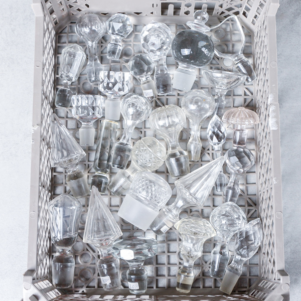 Karaffproppar, kristall, 1800/1900-tal