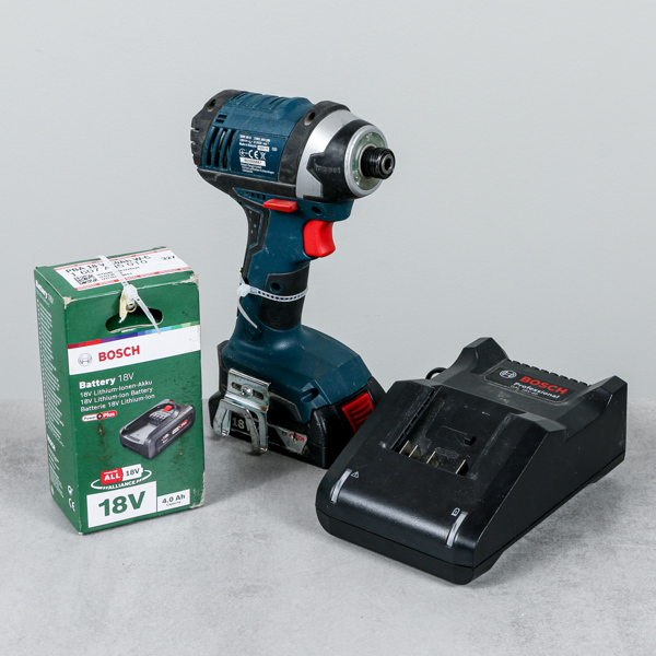 Slagskruvdragare, Bosch GDR 18-Li, laddare och batteri