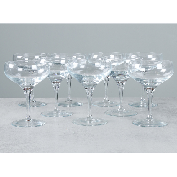 Champagnekupor / Coupéglas, 9 st 