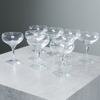 Champagnekupor / Coupéglas, 9 st 