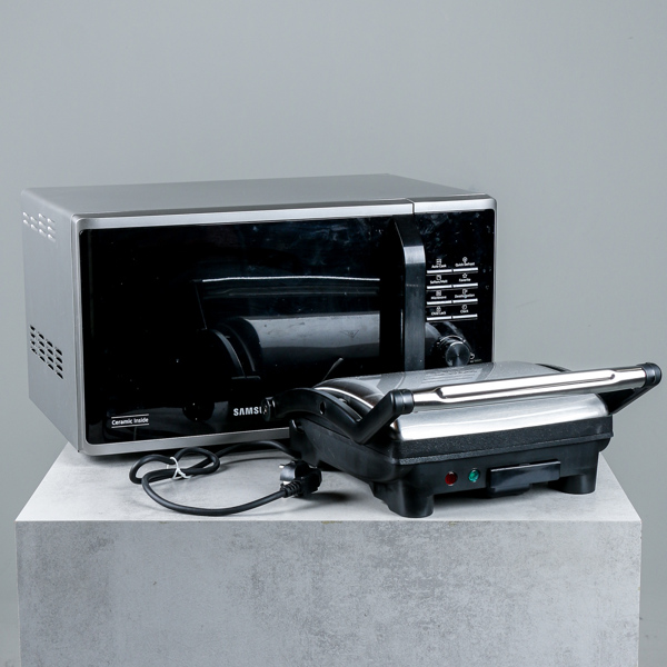 Mikrovågsugn, Samsung samt bordsgrill Russell Hobbs
