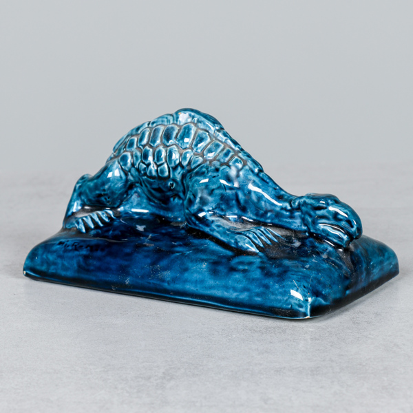 Hjalmar Renström, brevpress, Drake, glaserat stengods, signerad, Rörstrand