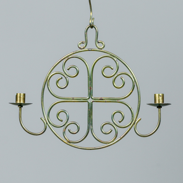 Hängkandelaberar, 2 st, mässing