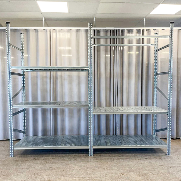 Lagerhyllor, plåt, flexibelt ca 8 sektioner