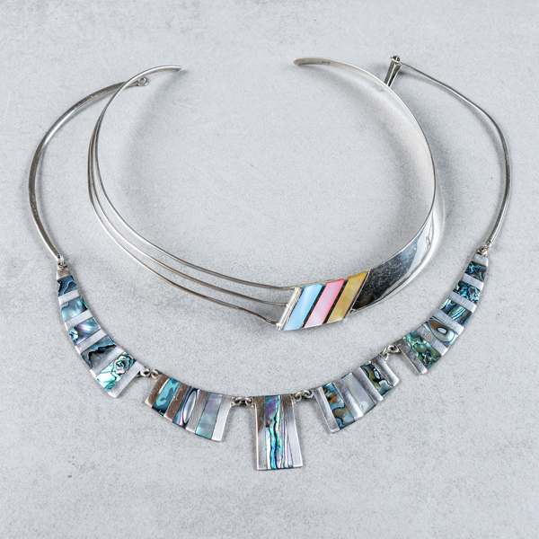 Halssmycken 2st i silver, Bijouterier