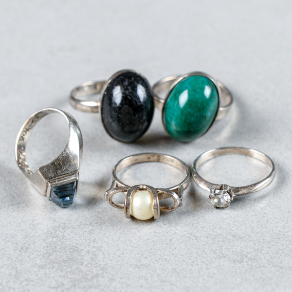 Ringar, 5st, silver