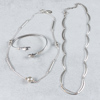Halsband och armband, 3 delar, silver, 27g