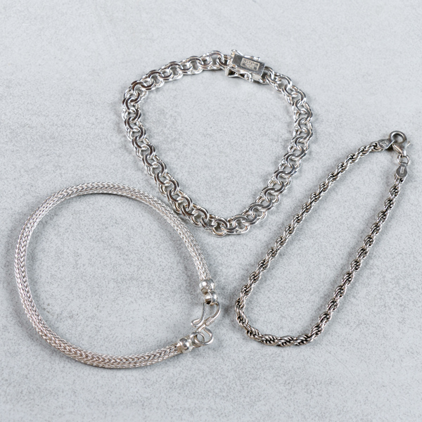 Armband, 3st, silver