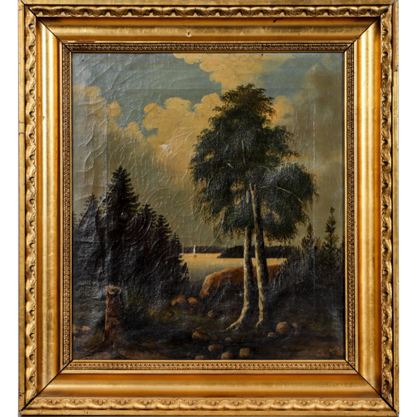 Oidentifierad konstnär, olja, Finn Hallvenius 1800-tal