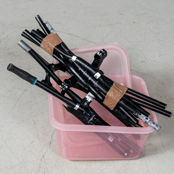 Cykelstyren, 9 st, samt 1 st framgaffel