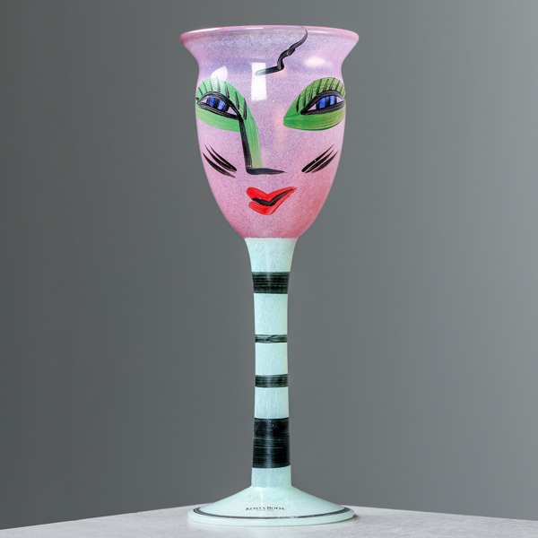 Pokalglas, Ulrica Hydman-Vallin, Kosta Boda, signerad